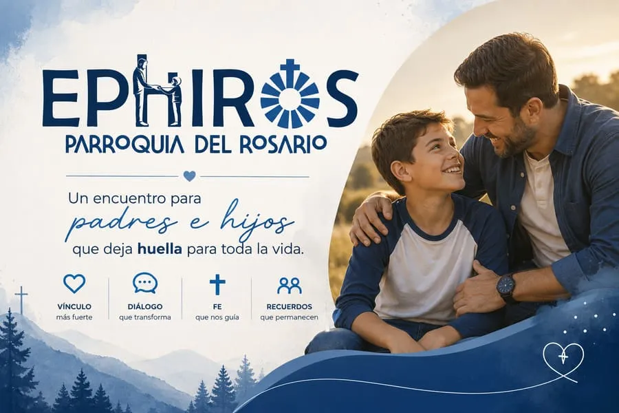 Padres e hijos en el Encuentro Padre e Hijo del Rosario